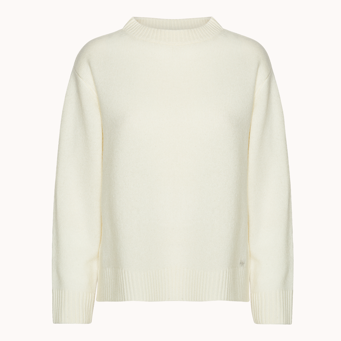 Lise Pullover - Wuth Copenhagen - Klassisk rundhalset cashmere pullover i cloud white