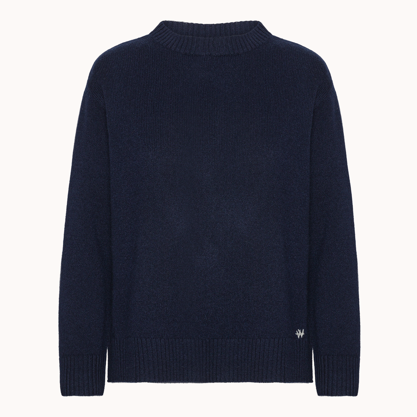 Lise Pullover - Wuth Copenhagen - Klassisk rundhalset cashmere pullover i navy
