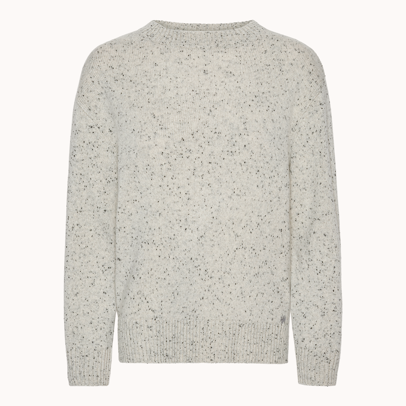 Klassisk rundhalset cashmere pullover i lysegrå fra Wuth Copenhagen