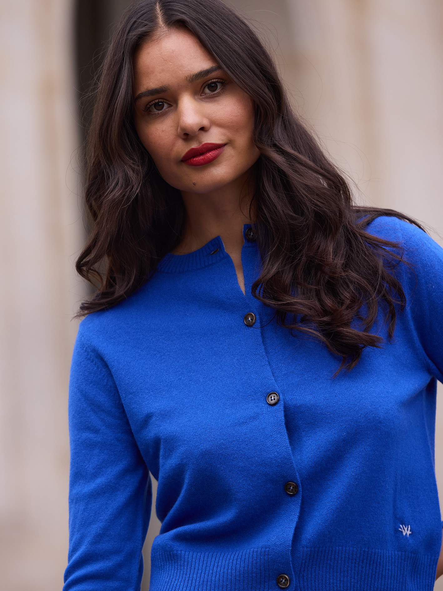 Sofia Cardigan - Wuth Copenhagen - Tidløs Cashmere cardigan i electric blue
