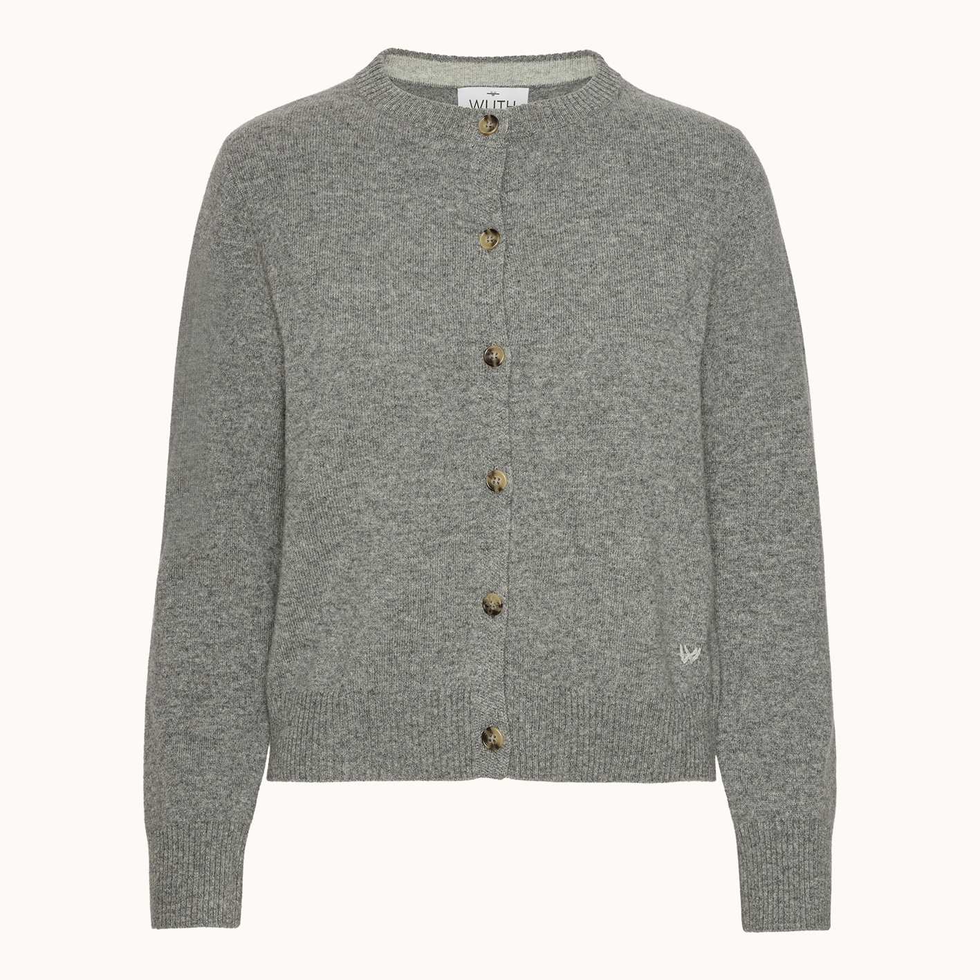 Sofia Cardigan - Wuth Copenhagen - Tidløs Cashmere cardigan i mørkegrå