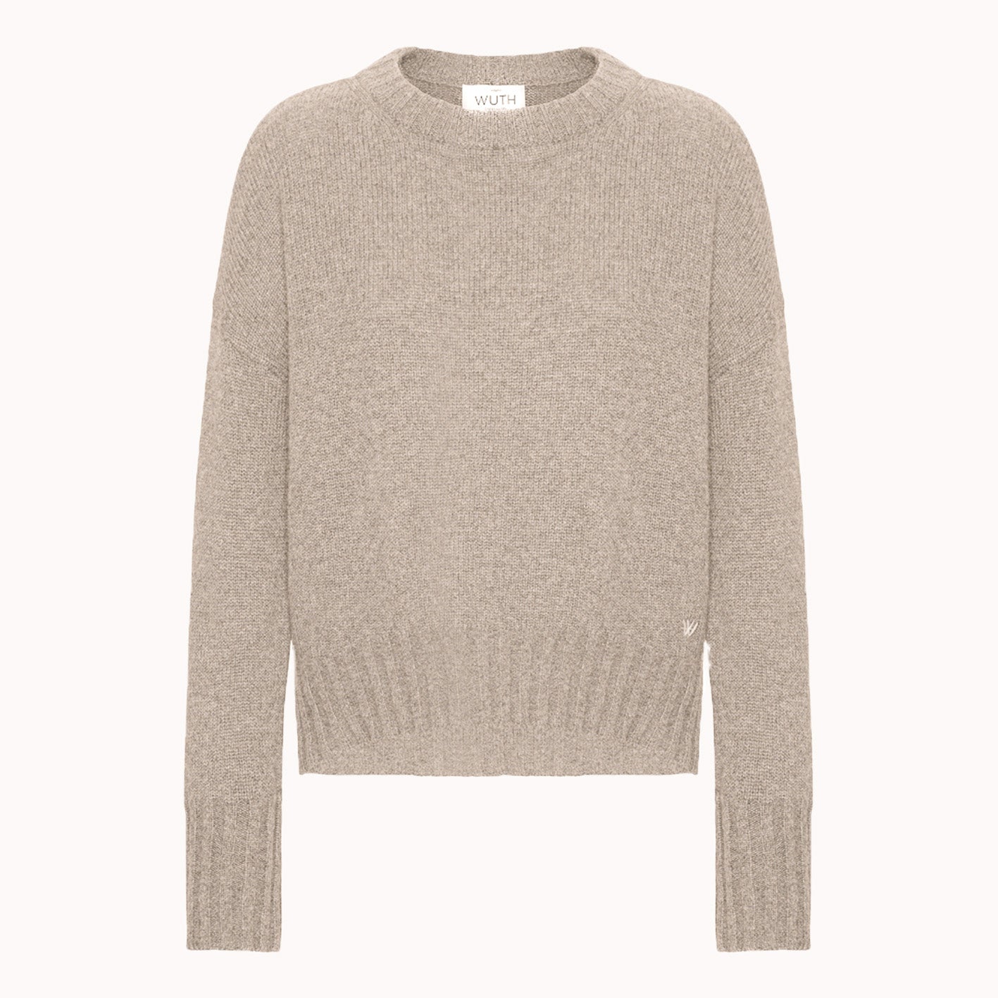 Agnes Pullover - Wuth Copenhagen - Klassisk cashmere sweater med rund hals i Oat