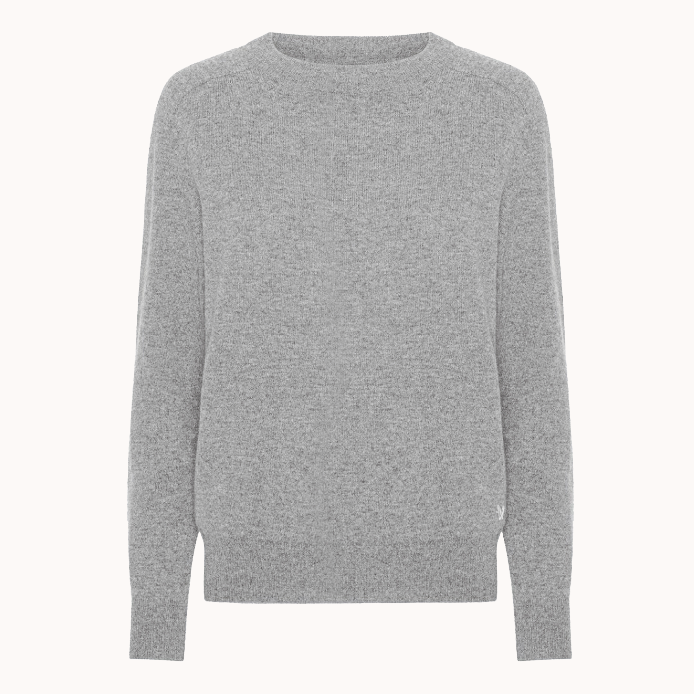Caroline Pullover - Wuth Copenhagen - Cool cashmere sweater med rund hals i lysegrå