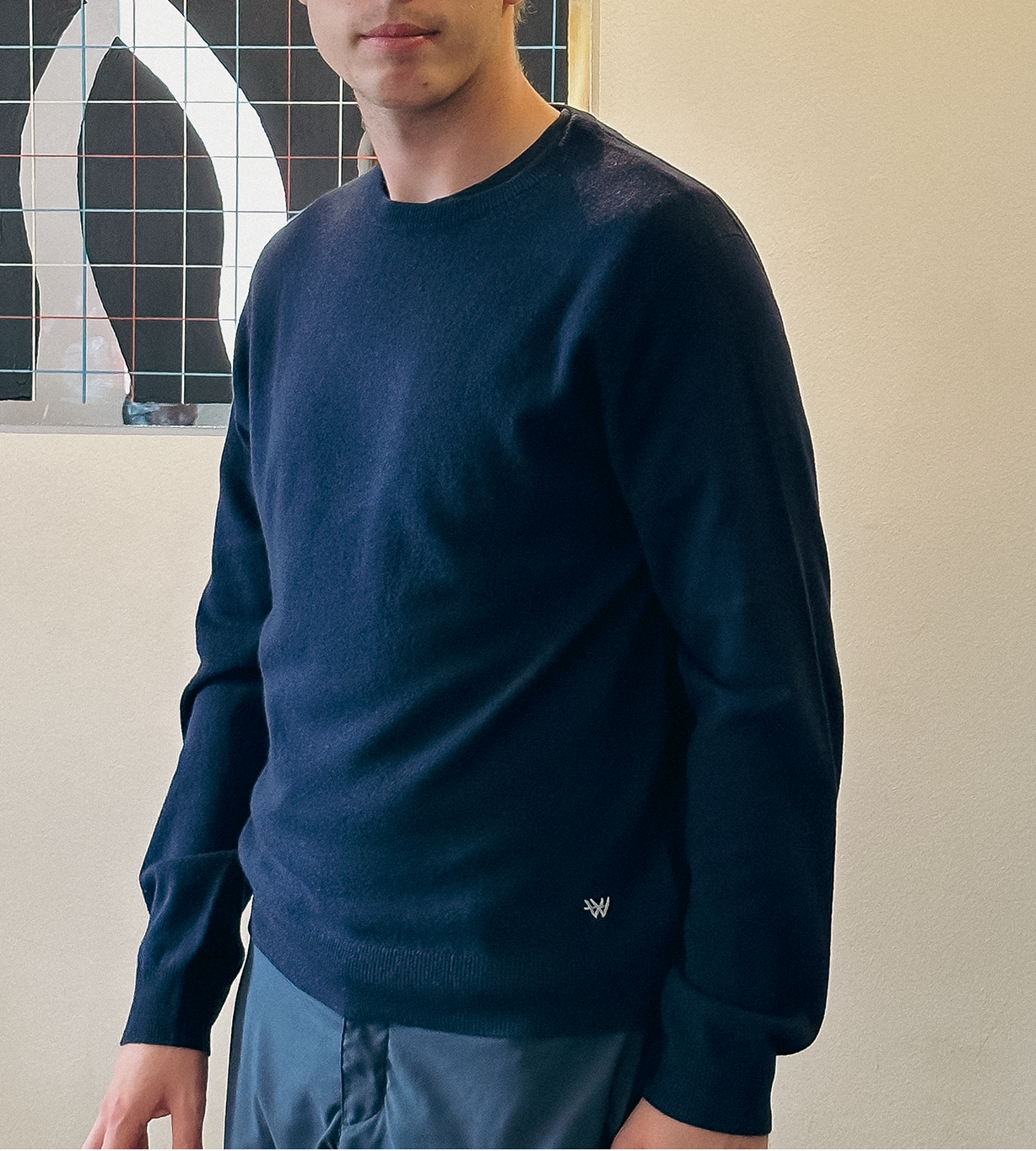 Luksus cashmere herresweater i 100% cashmere fra Indre Mongoliet