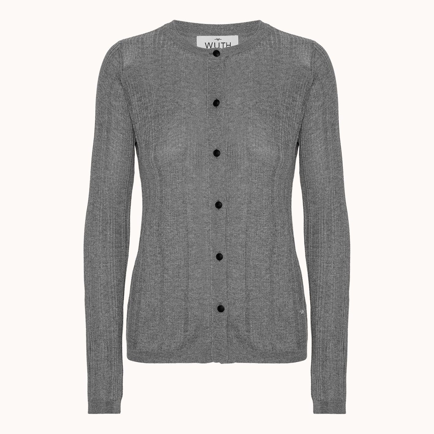 Signe Cardigan - Wuth Copenhagen - Silke cashmere cardigan i mørkegrå