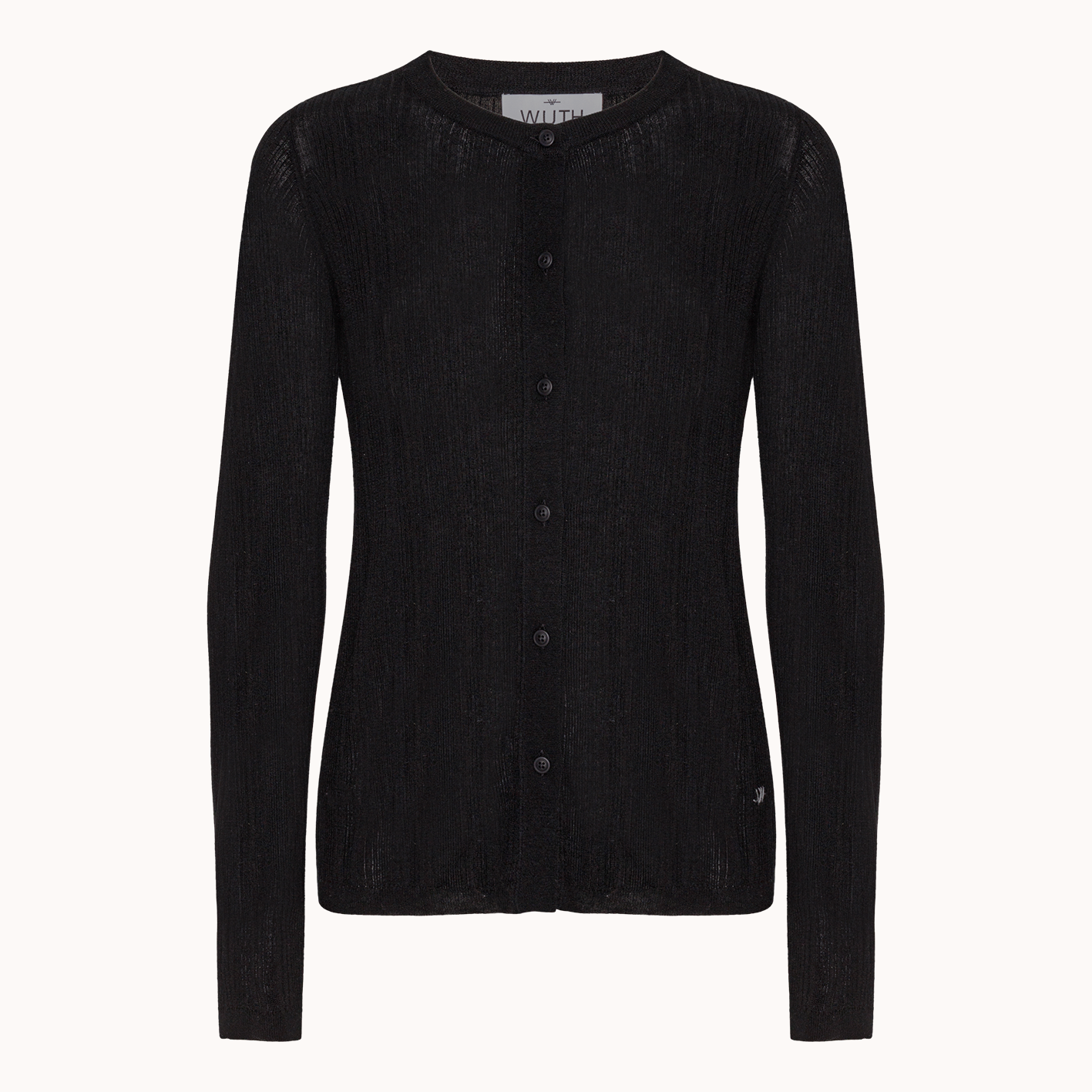 Signe Cardigan - Wuth Copenhagen - Silke cashmere cardigan i mørkegrå