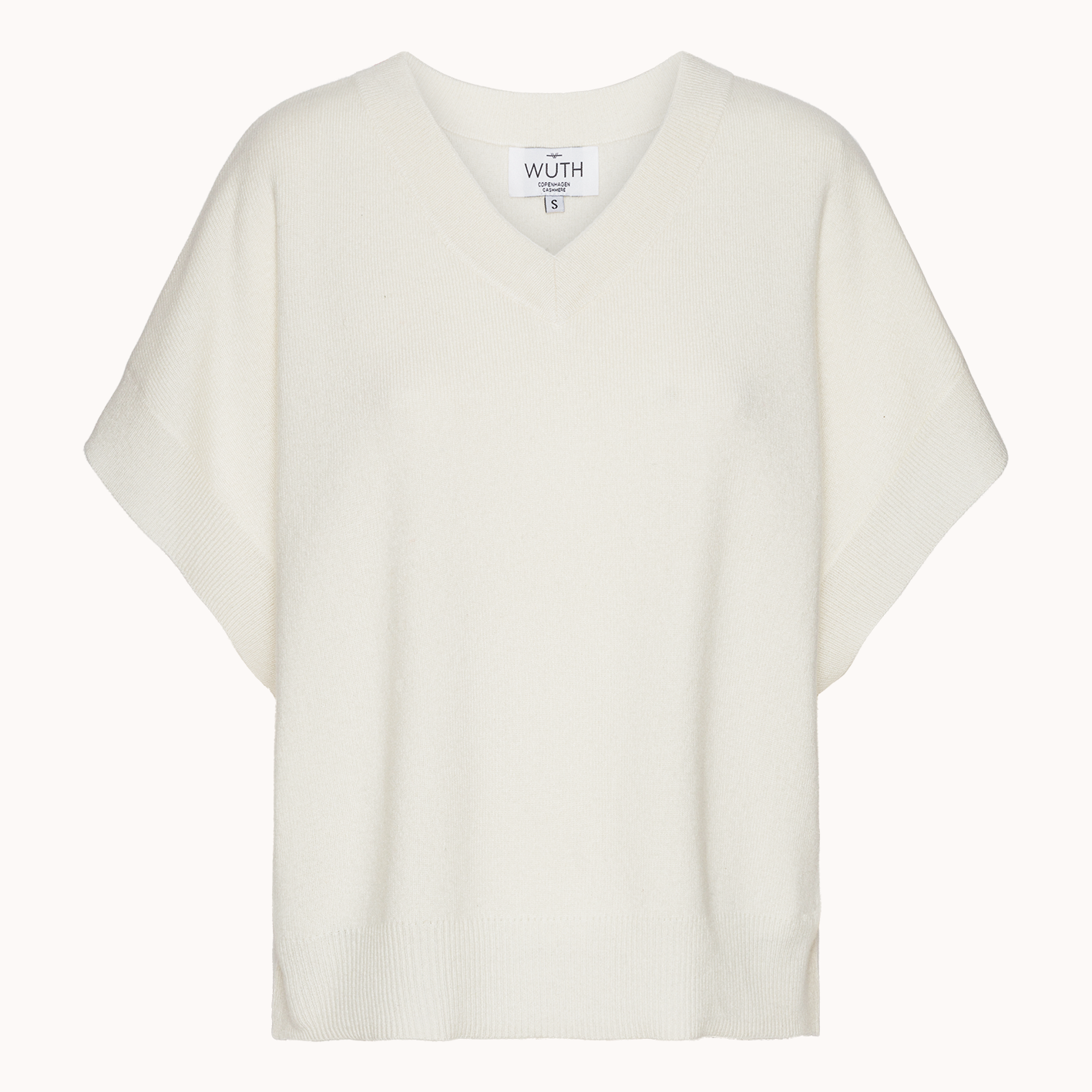 V-Vest - Wuth Copenhagen - Cashmere V-hals vest i cloud white