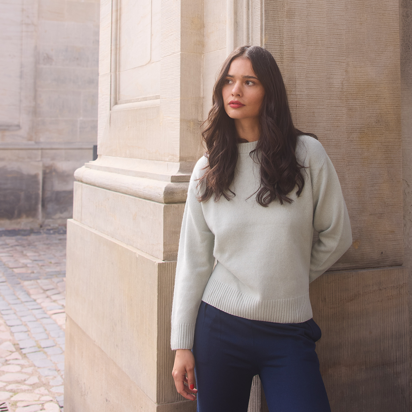 Vores grade A cashmere styles til vores A French Getaway er suppleret med bløde styles i silke-cashmere.