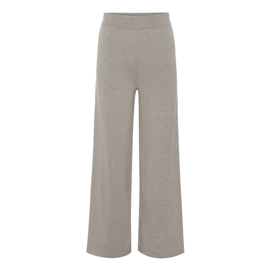 Cashmere buksere i en flot sand farve fra danske cashmere brand Wuth Copenhagen. 100% cashmere bukser.