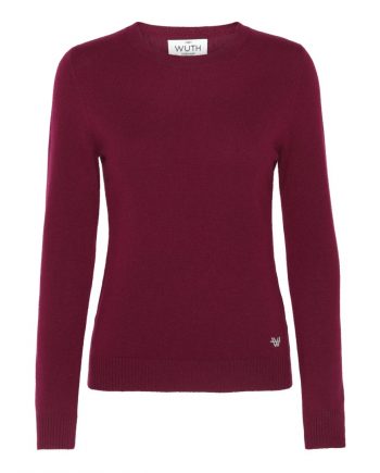 Wuth Copenhagen's classic cashmere sweater is perfect for a timeless look. Get our classic cashmere styles in different colors like this timeless bordeaux color.