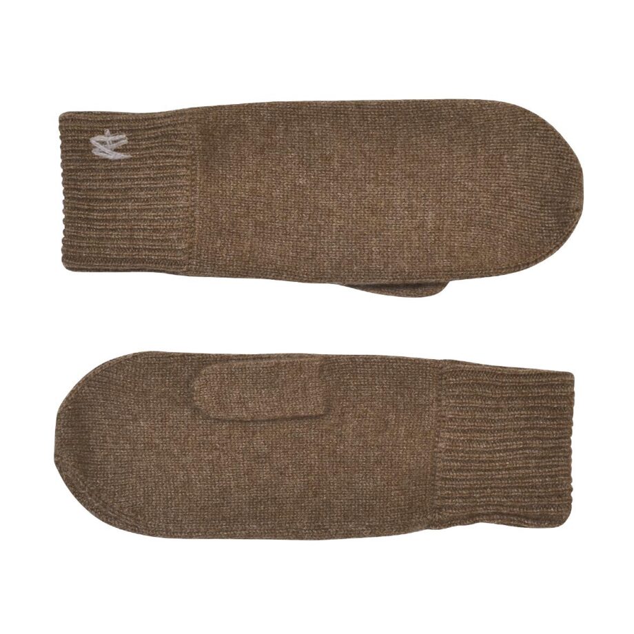 Classic cashmere mittens from Wuth Copenhagen. Premium and soft mittens made of 100% cashmere from Inner Mongolia. Mittens in a beautiful brown color.